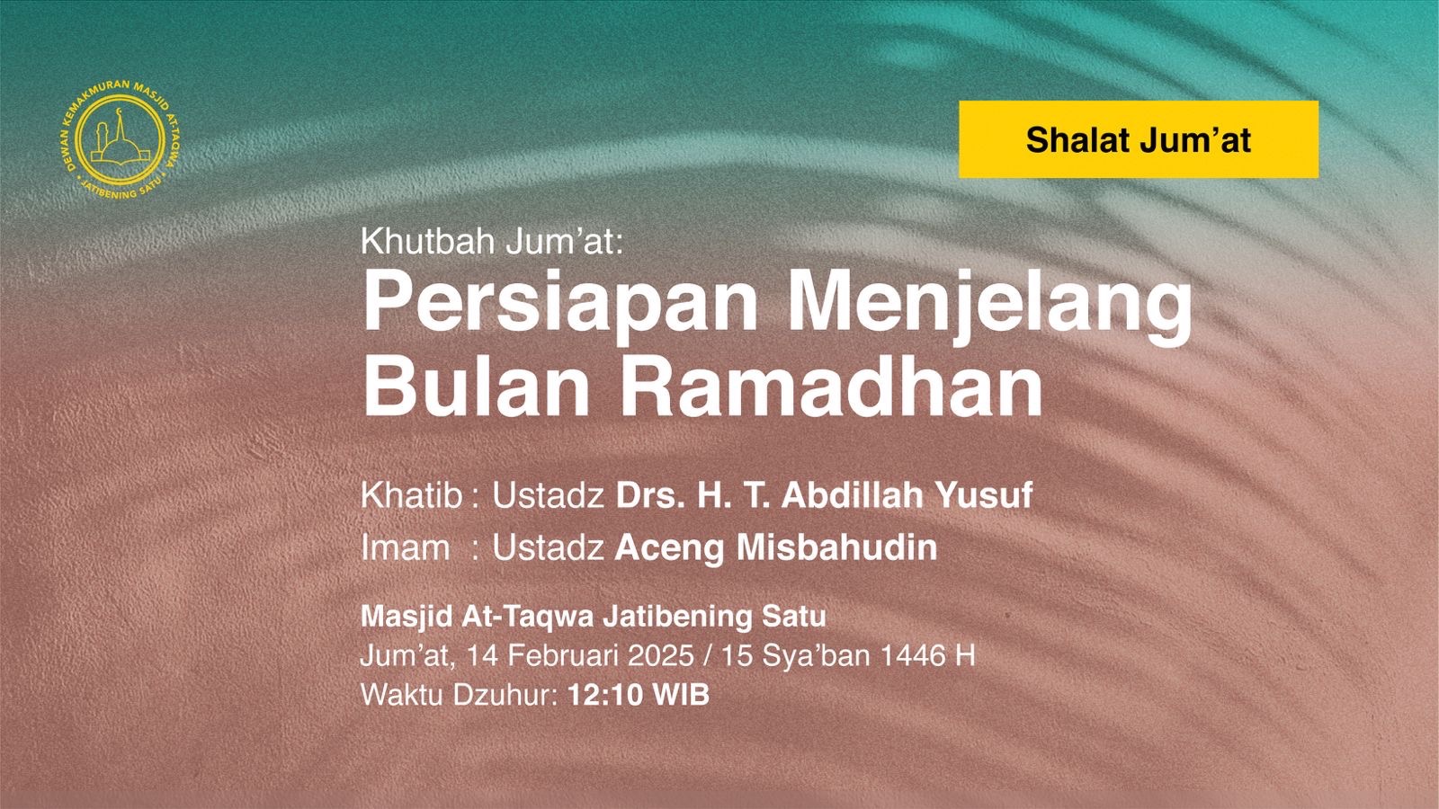 Persiapan Menjelang Bulan Ramadhan