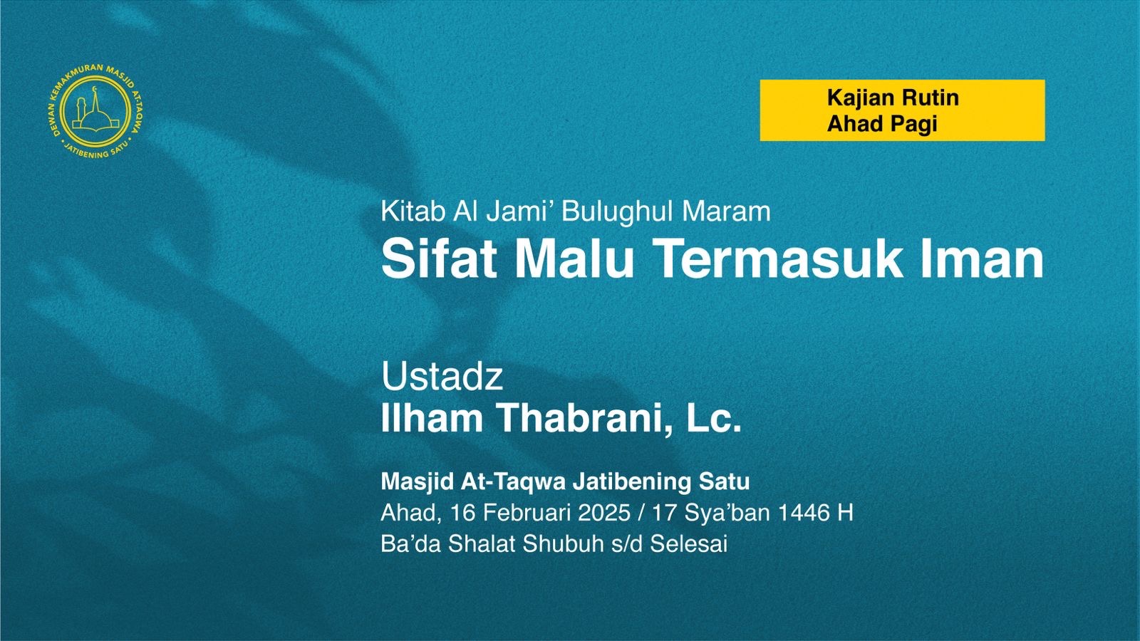 Sifat Malu Termasuk Iman